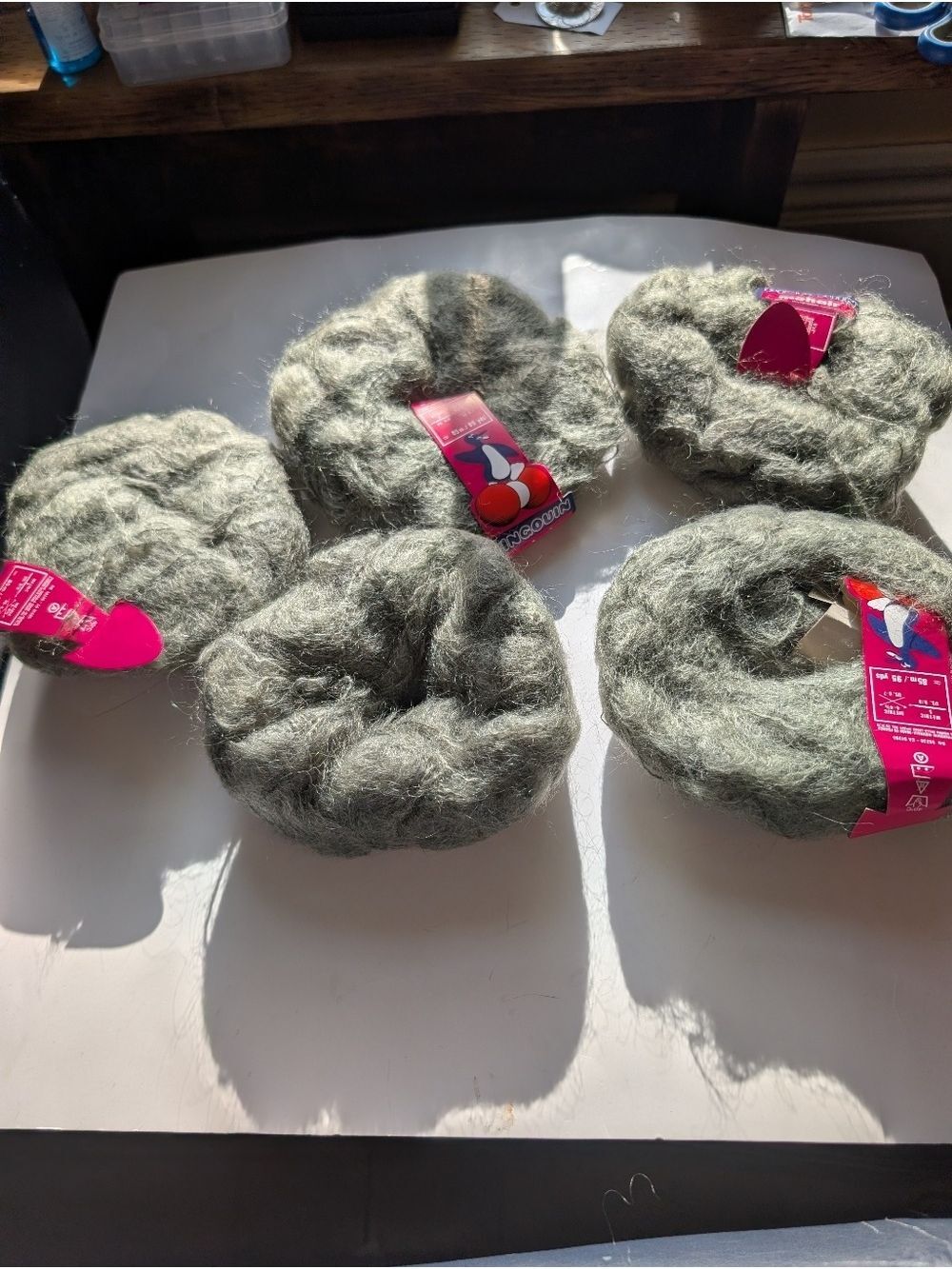 Pingouin Roubaix Mohair Yarn BNWT 5 X 40 Gr Skeins